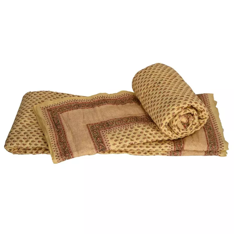 Rajasthani Printed Cotton Double Bed Quilts