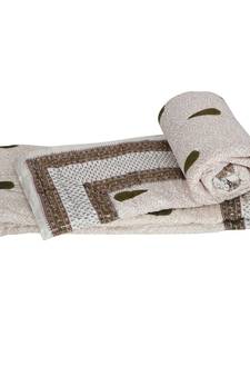 Floral Block Print White Jaipuri Double Quilt