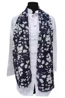 Classy Muslin Fabric Blue Printed scarf