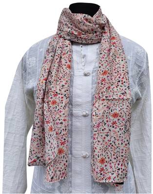 Appealing Muslin Fabric Multicolor Printed scarf 1