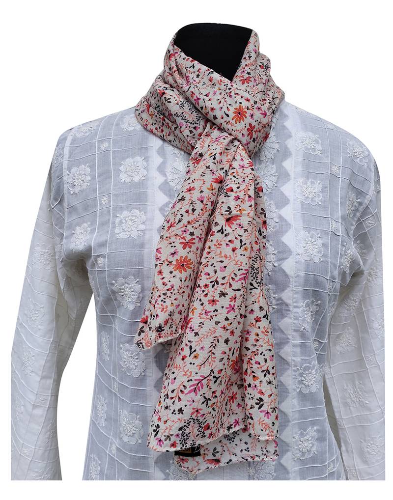 Appealing Muslin Fabric Multicolor Printed scarf