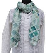 Pretty Muslin Fabric Green Printed scarf