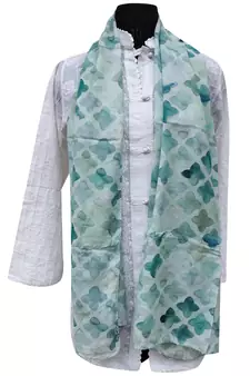 Pretty Muslin Fabric Green Printed scarf