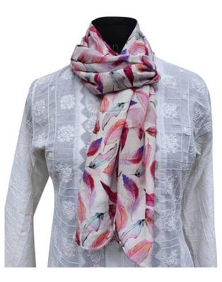 Elegant Muslin Fabric Multicolor Printed scarf 2
