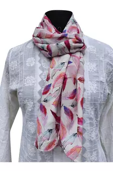 Elegant Muslin Fabric Multicolor Printed scarf