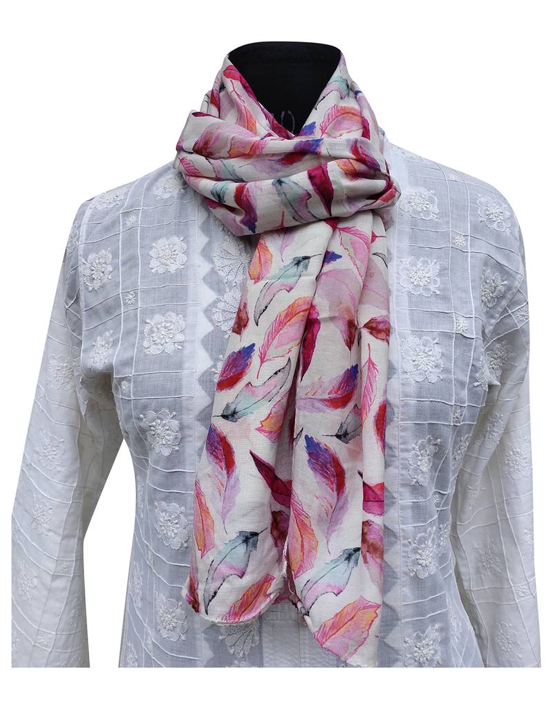 Elegant Muslin Fabric Multicolor Printed scarf