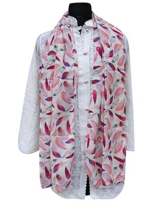 Elegant Muslin Fabric Multicolor Printed scarf 3