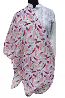 Elegant Muslin Fabric Multicolor Printed scarf
