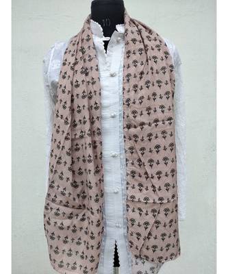 Alluring Muslin Fabric Mauve Printed scarf 1