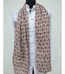 Alluring Muslin Fabric Mauve Printed scarf