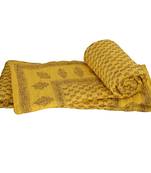 Fancy Jaipuri Paisley Yellow Double Bed Quilt