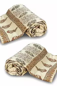 Jaipuri Booti Printed Cotton Double Bed Quilt