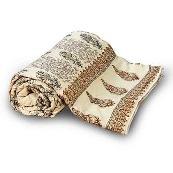 Jaipuri Booti Printed Cotton Double Bed Quilt 2