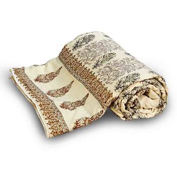 Jaipuri Booti Printed Cotton Double Bed Quilt 3