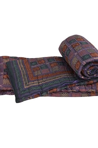 Bagru Hand Block Print Blue Double Bed Quilts