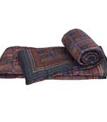 Bagru Hand Block Print Blue Double Bed Quilts