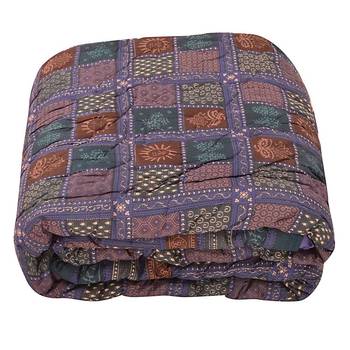 Bagru Hand Block Print Blue Double Bed Quilts 3