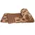 Floral Handblock Print Brown Double Bed Quilt