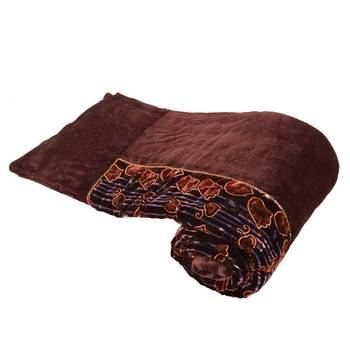 Jaipuri Double Bed Brown Velvet Cotton Quilts 2