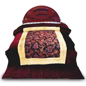Ethnic Design Maroon Double Bed Velvet Quilts 2