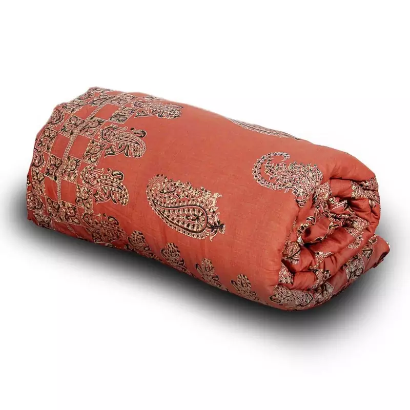Paisley Designer Hand Block Cotton Single Ac Quilt