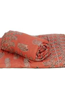 Paisley Design Hand Block Cotton Single Quilt