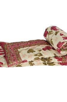 Floral Hand Block Cotton Single Bed Quilts