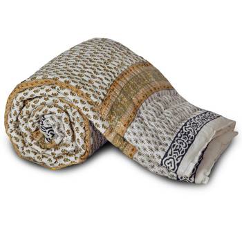Pure Cotton Sanganeri Print Single Bed Quilts 2
