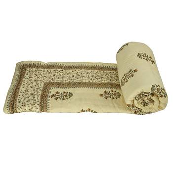Rajasthani Floral Designer Single Bed Quilts 2