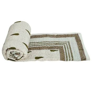 Sanganeri Design Style Print Single Bed Quilt 2