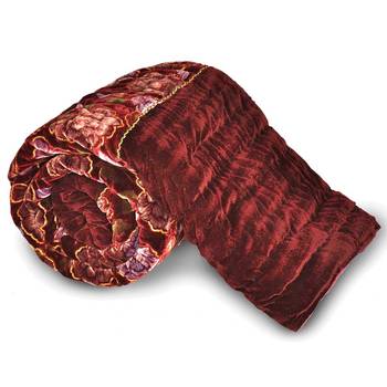 Traditional Floral Single Bed Velvet Quilts 2