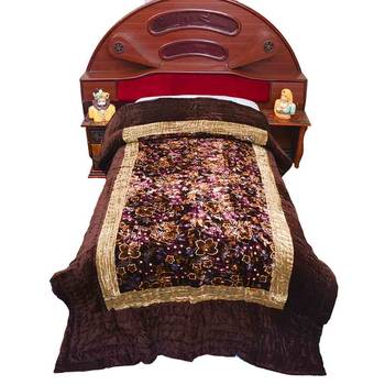 Rajasthani Single Bed Crushed Velvet Quilts 2