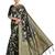 Black woven art silk saree with blouse