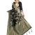 Black woven art silk saree with blouse
