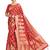 Orange woven art silk saree with blouse