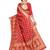 Orange woven art silk saree with blouse