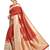 Red woven art silk saree with blouse