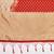 Red woven art silk saree with blouse