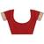 Red woven art silk saree with blouse