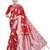 Red woven art silk saree with blouse
