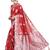 Red woven art silk saree with blouse