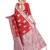 Red woven art silk saree with blouse