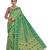 green woven art silk saree with blouse