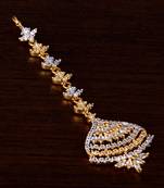 Gold Plated AAA CZ Embellished Maang Tikka MTS152