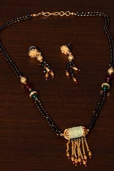 Meenakari Worked Stone Embellished Designer Mangalsutra MS2