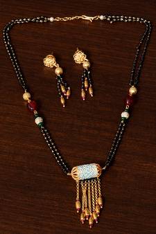 Meenakari Worked Stone Embellished Designer Mangalsutra MS5