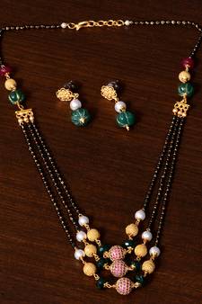Multi-layered Stone Embellished Designer Mangalsutra MS11