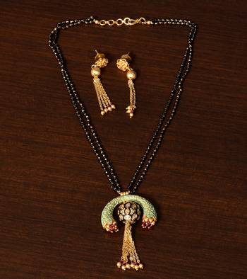 Meenakari Worked Designer Mangalsutra MS12 1