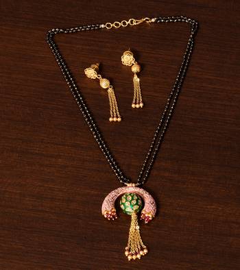 Meenakari Worked Designer Mangalsutra MS13 1