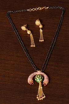 Meenakari Worked Designer Mangalsutra MS13